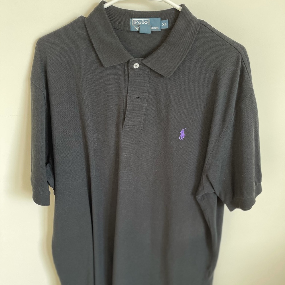 Polo by Ralph black w/ purple horse size XLarge